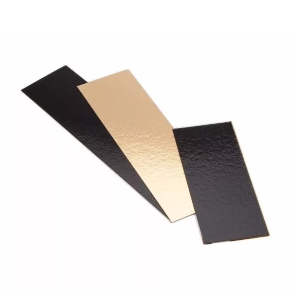 50 semelles bords droits or / noir 20 x 10 cm