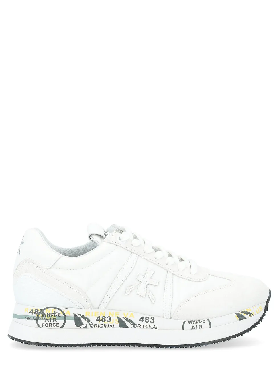 Baskets Premiata Conny en cuir blanc