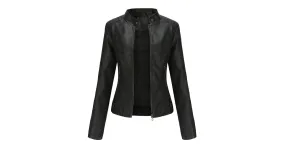Blouson en cuir pu pour femmes