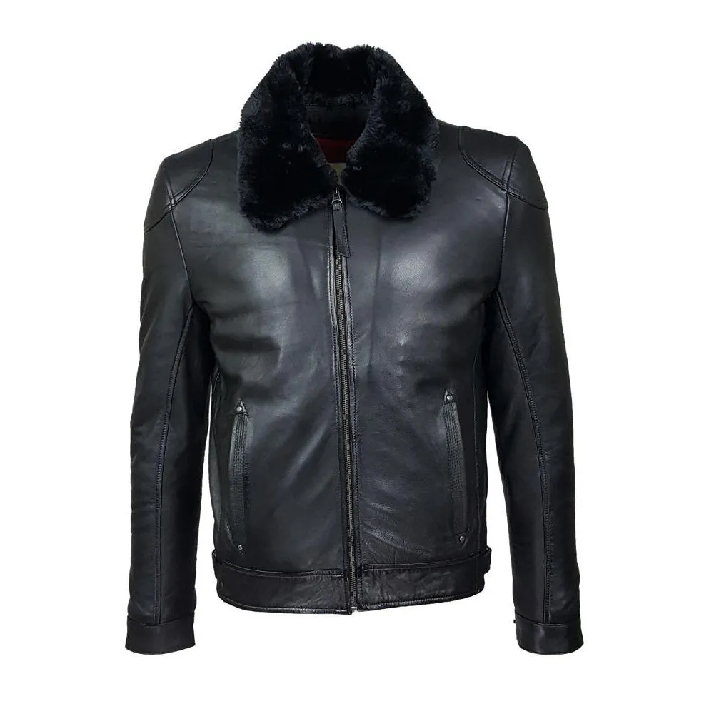 blouson homme cuir gergo black