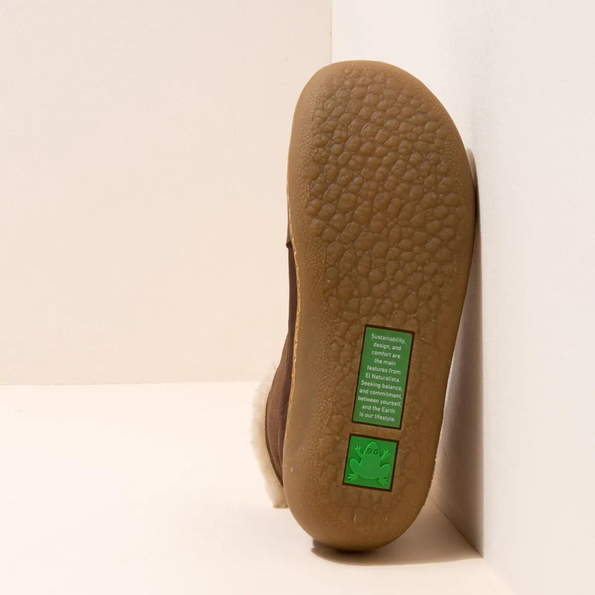 Bottines plates à semelles recyclées - Marron
