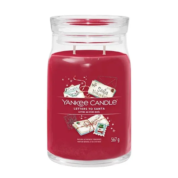 Bougie Yankee Candle Lettre au père Noël, grande jarre signature