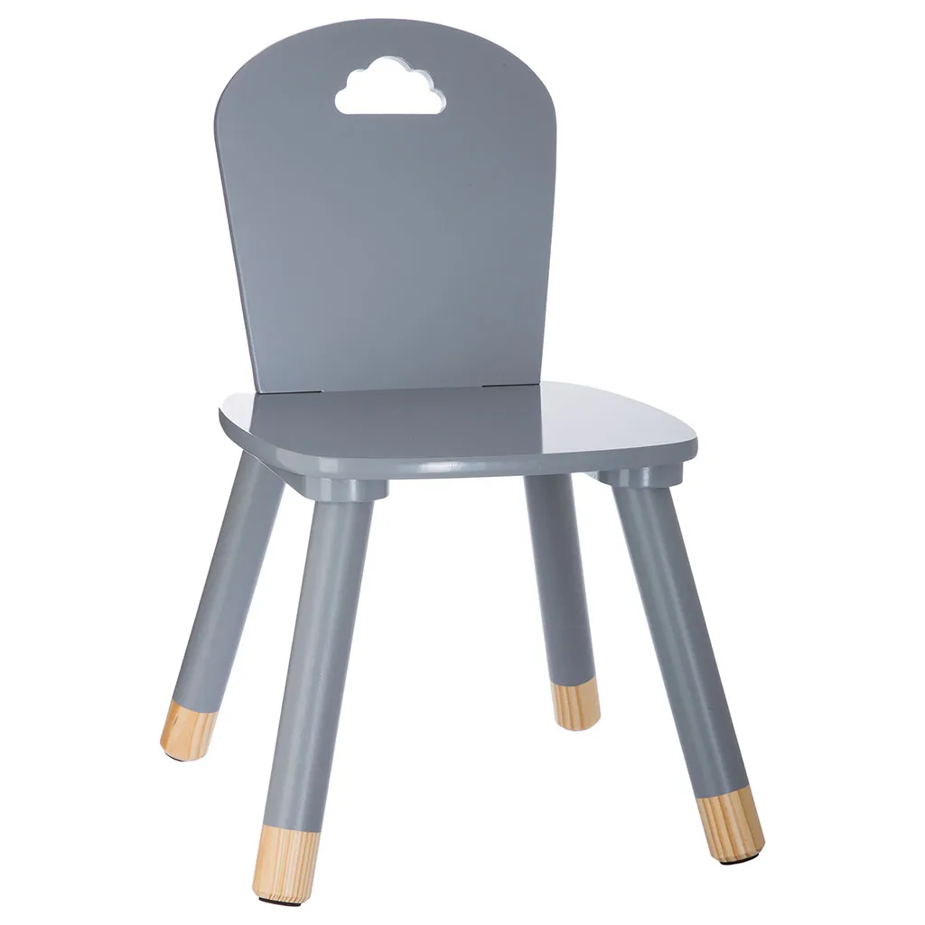 Chaise enfant DOUCEUR grise D 60x43cm 