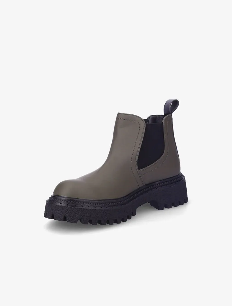 Chelsea boots à semelles texturées et crantées
