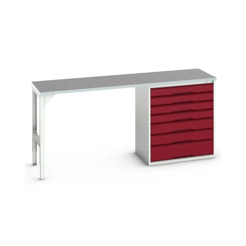 Etabli Verso 2000 mm Standard Avec 7 Tiroirs et Plateau Lino