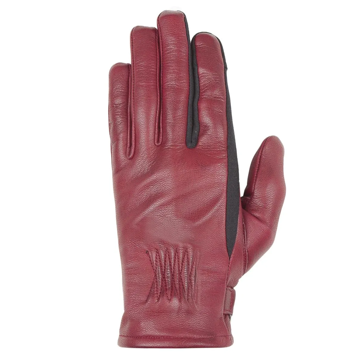 Gants Femme Helstons Lady Candy Bordeaux Gris - Gants Moto Femme