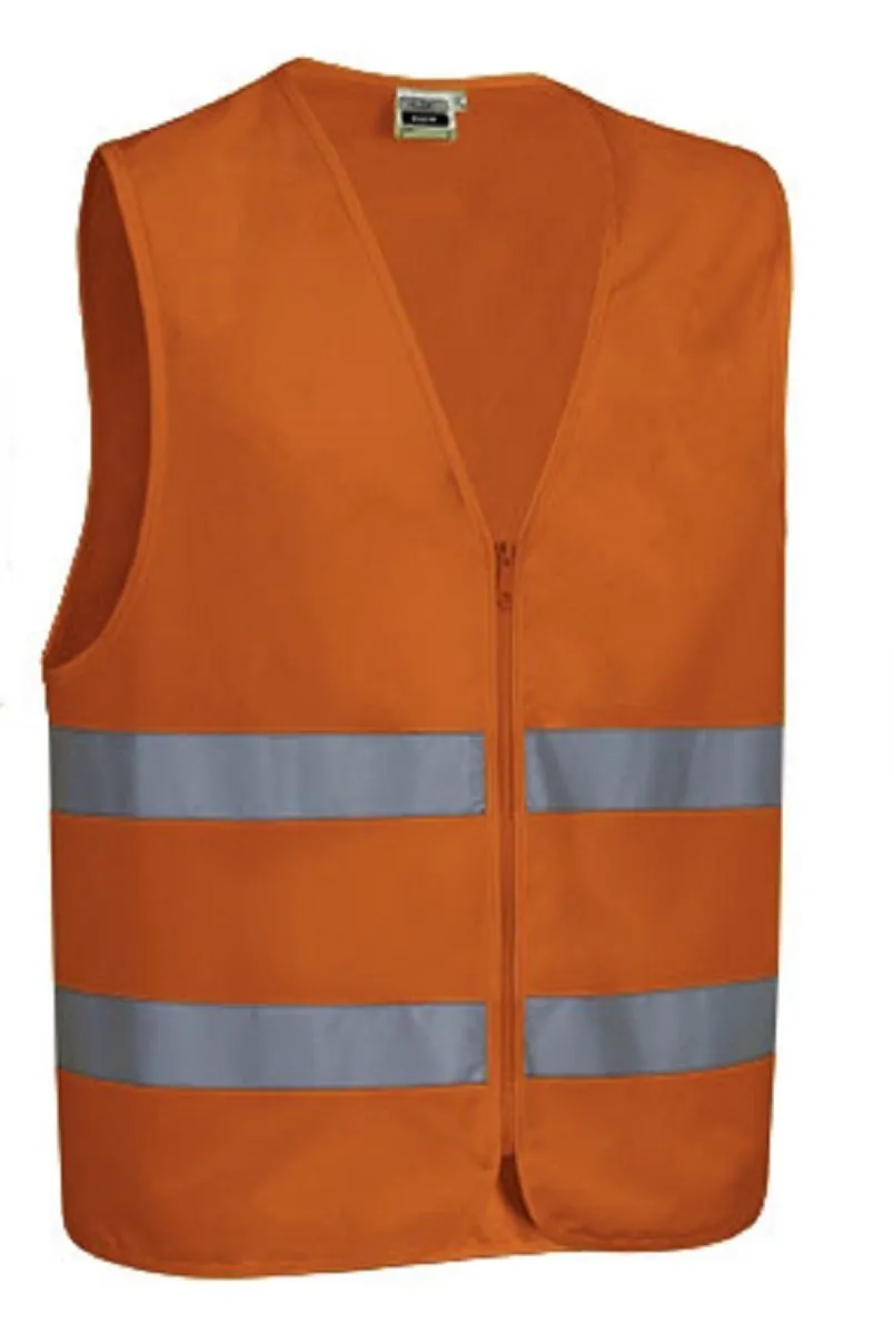 Gilet de sécurité - Chasuble zippé - REF WAGON - orange fluo 