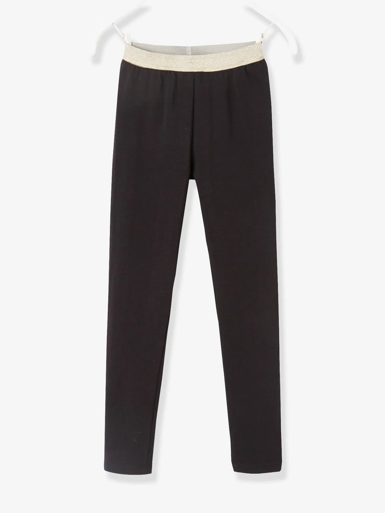 Legging Basics fille ceinture irisée gris clair chiné - Vertbaudet
