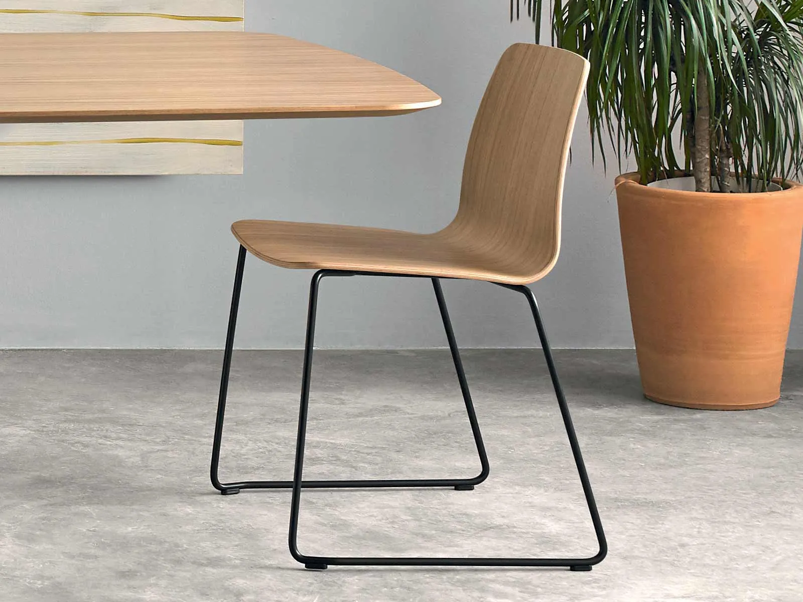 Lot de 2 chaises de réunion Varya Wood - Inclass