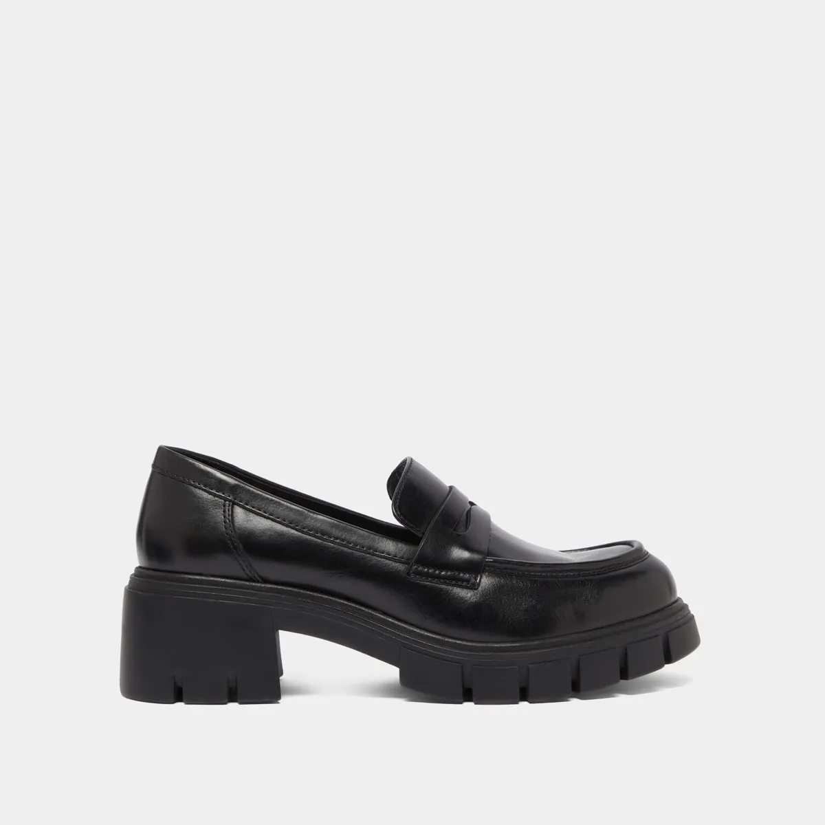 Mocassins à talons et semelles crantées en cuir noir pour Unisexe | Jonak