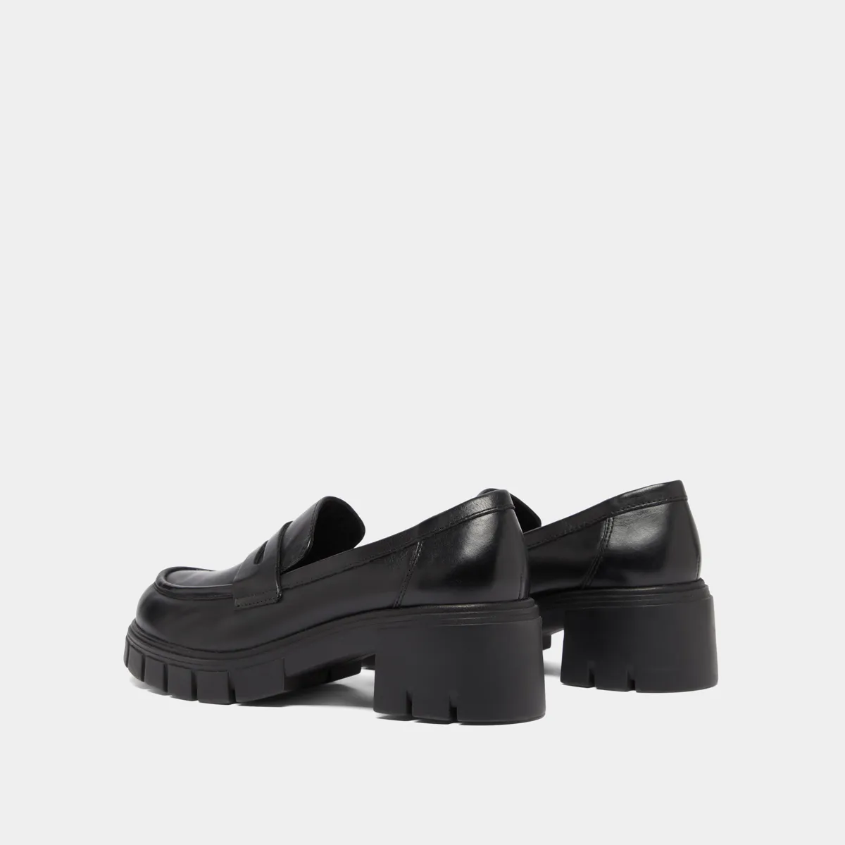 Mocassins à talons et semelles crantées en cuir noir pour Unisexe | Jonak