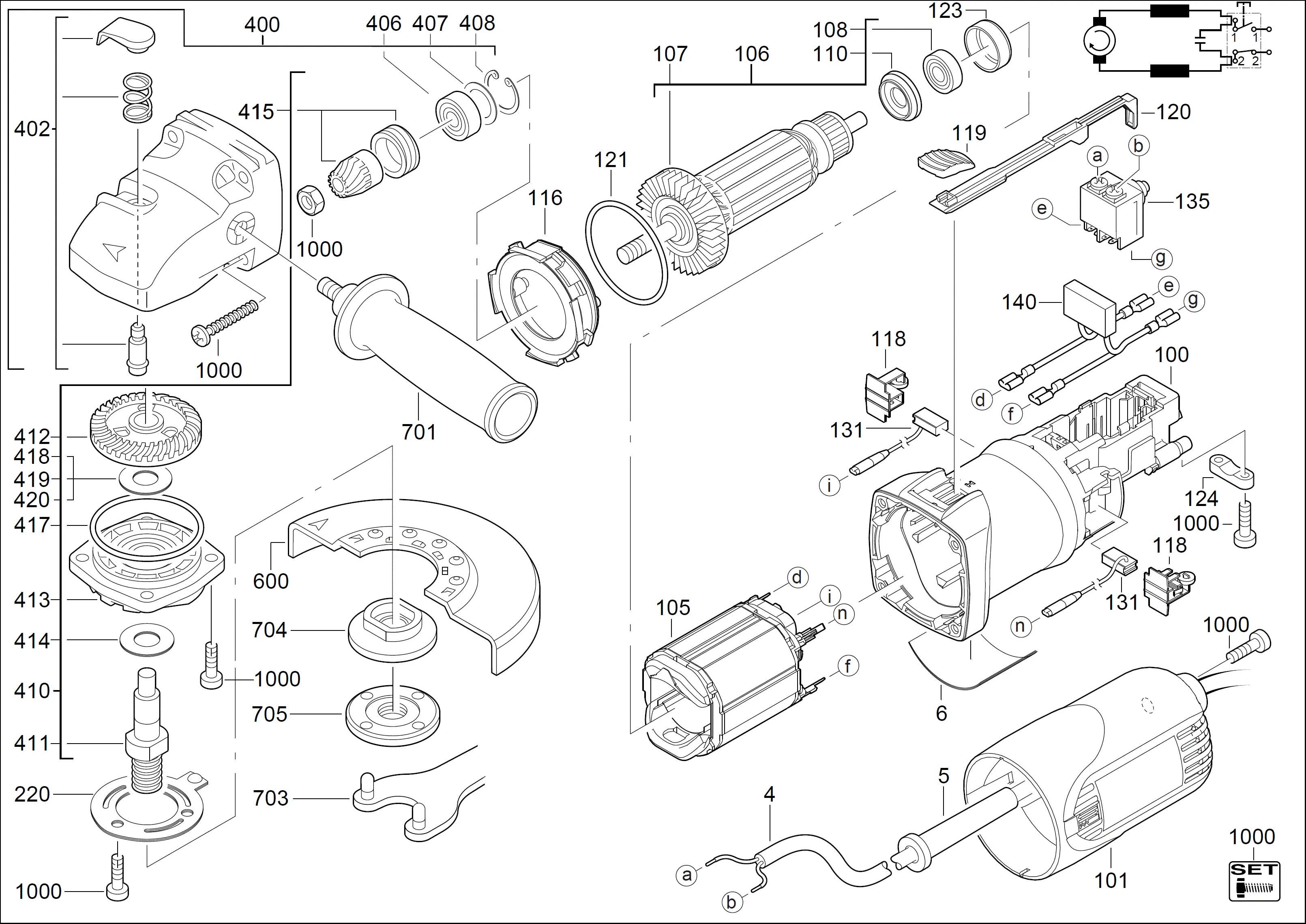 PIECES DETACHEES MILWAUKEE AG8-115 4000442771