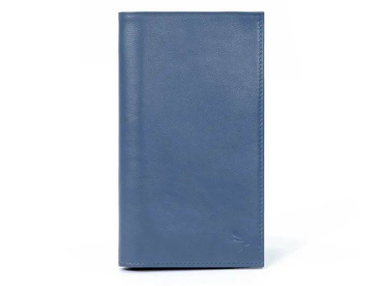 Porte-chéquier en cuir - bleu de prusse - 135