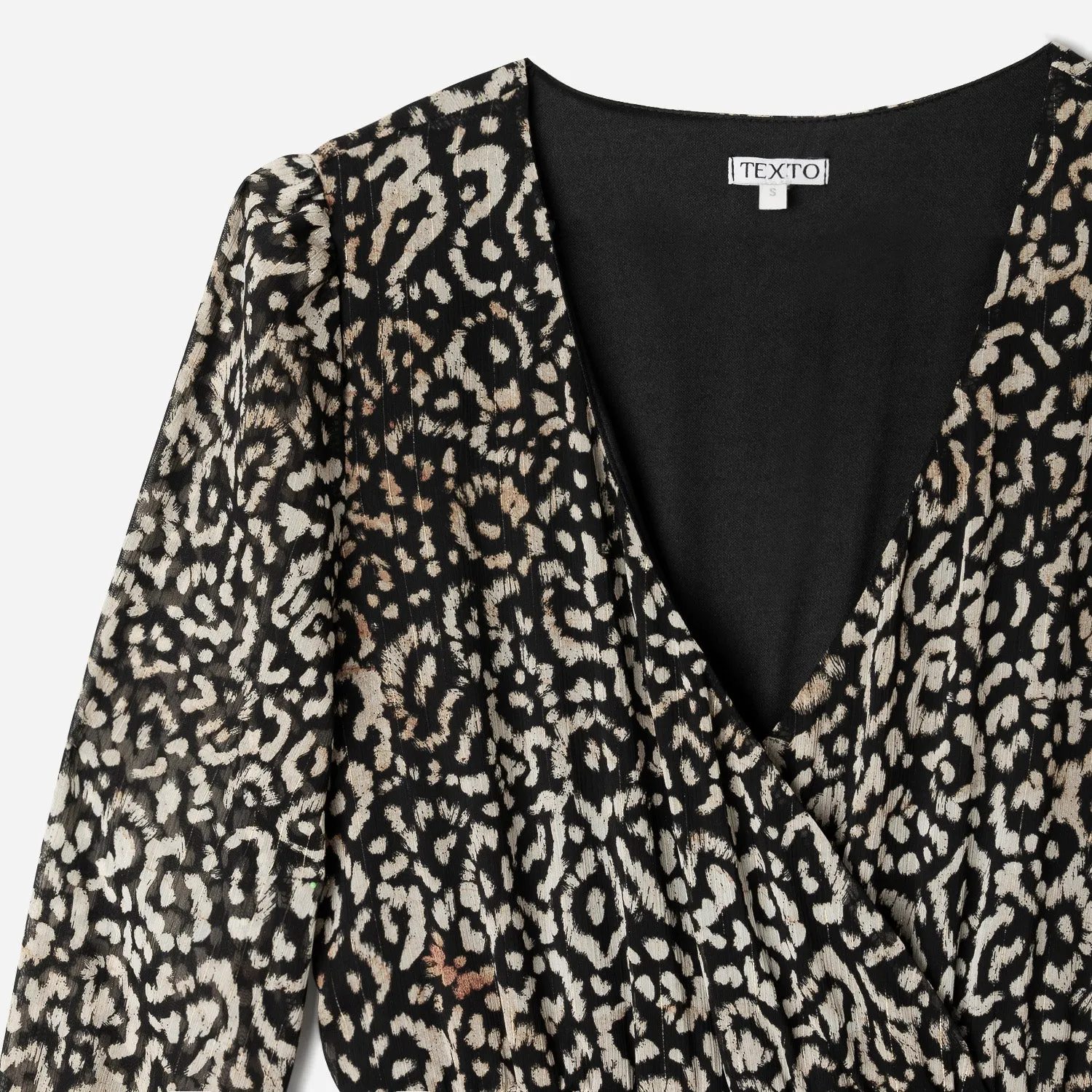 Robe noire à motif animalier - Eram Accessoires | ERAM