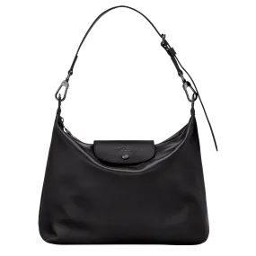 Sac porté épaule M Le Pliage Xtra Cuir - Noir
