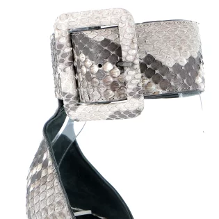 Sandales 38,5 Saint Laurent Python Marron