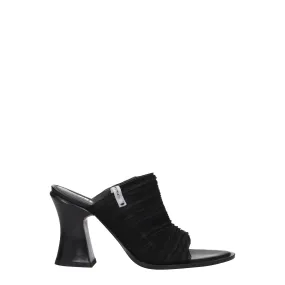 Sandales primées prezioso femme tissu noir
