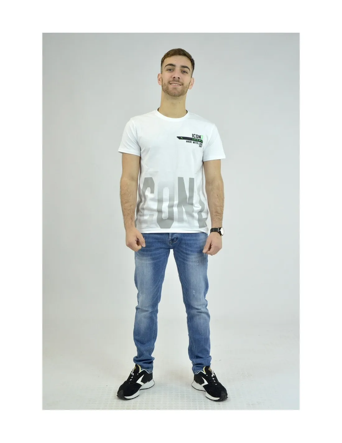 T-shirt icon2 blanc - homme