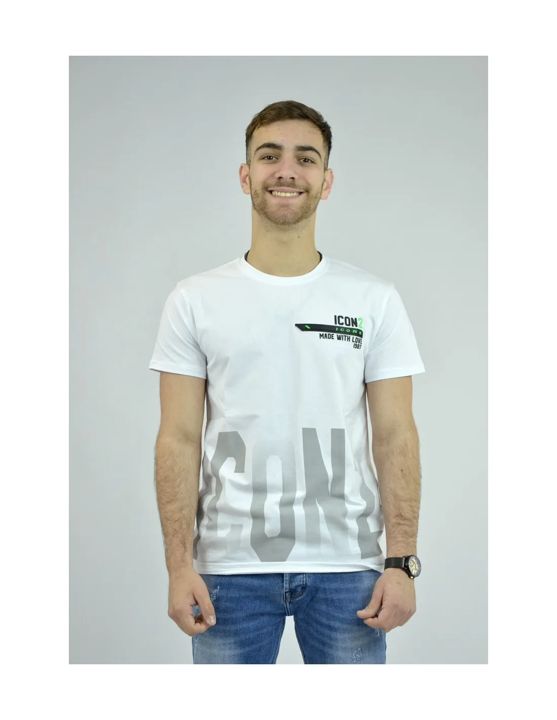 T-shirt icon2 blanc - homme